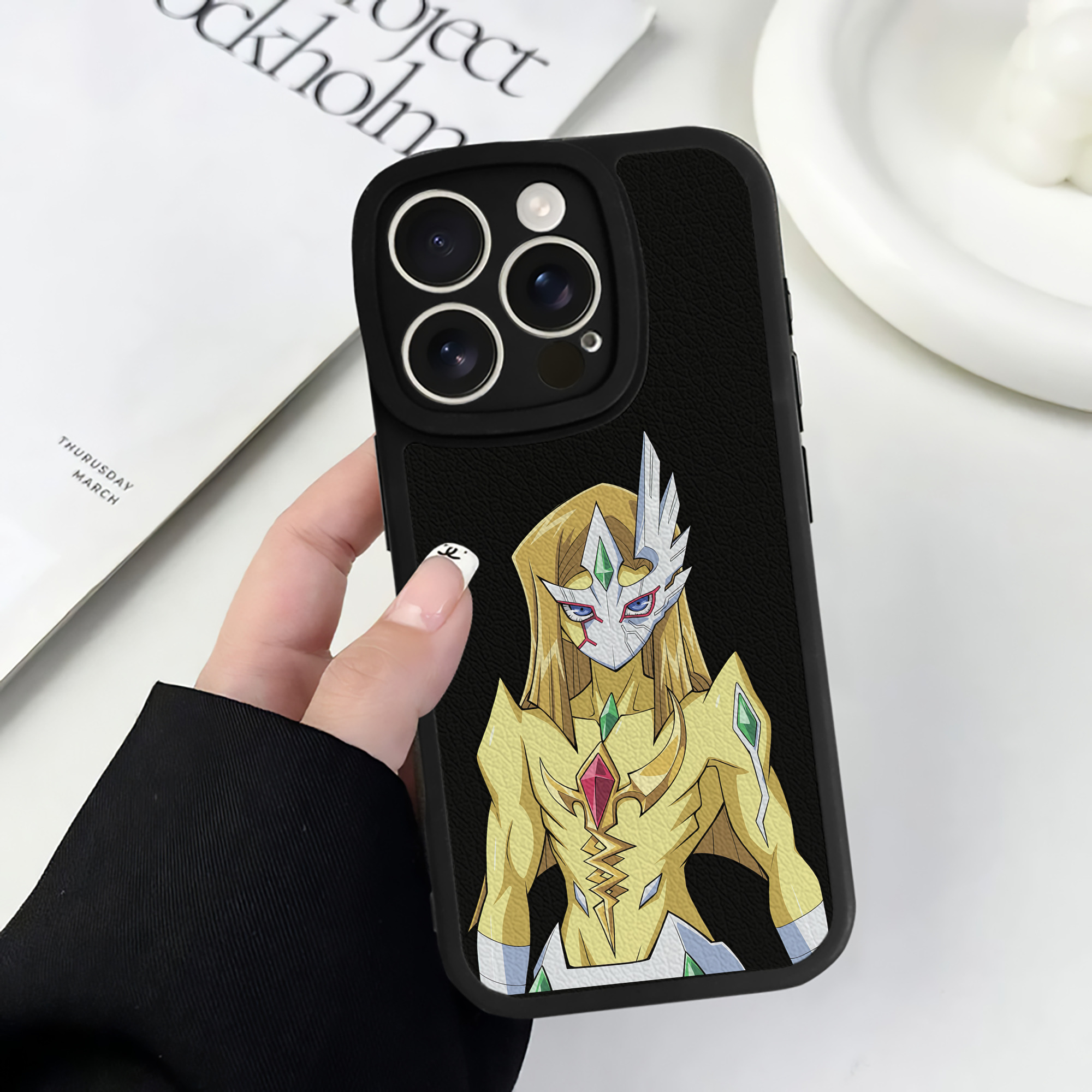 （画像用） 遊☆戯☆王 Yu-Gi-Oh! 【iPhone 16シリーズ対応】シリコンスマホケース（レザー調） 材質：シリコン